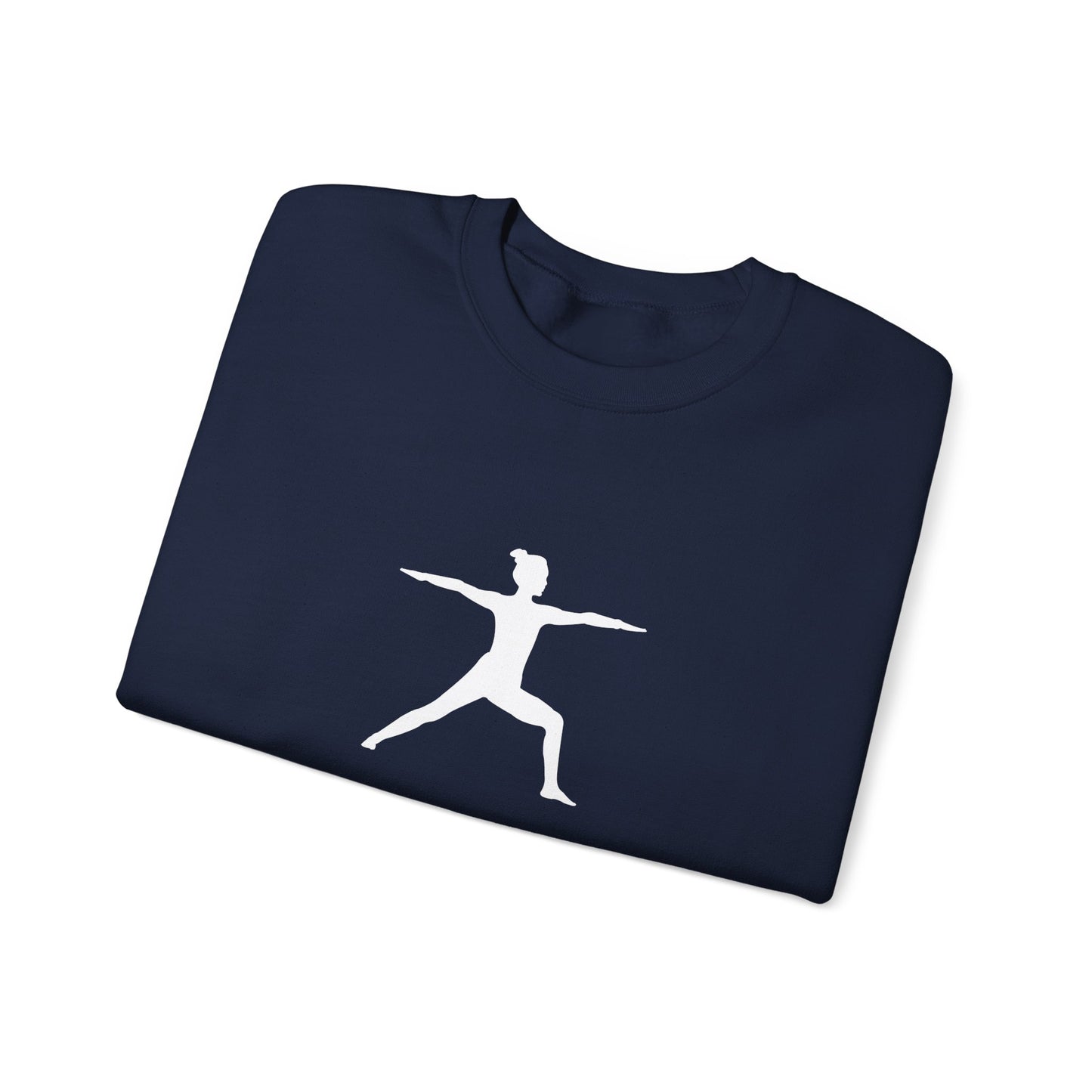 I am a Warrior Too - Yoga Sweatshirt - Unisex Heavy Blend Crewneck - White Logo