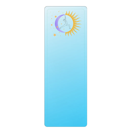 SunMoon Warrior Pose Rubber Yoga Mat
