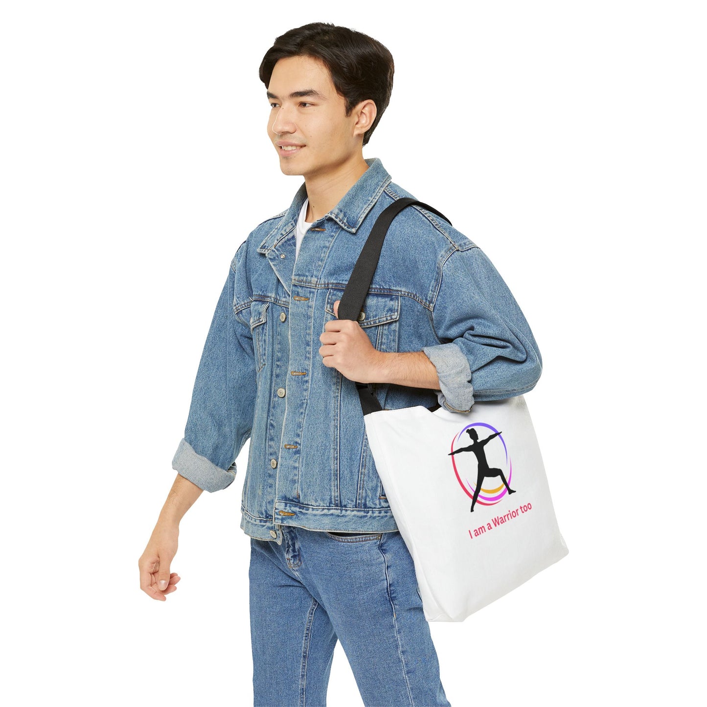 I am a Warrior Too - Yoga Tote Bag with Color