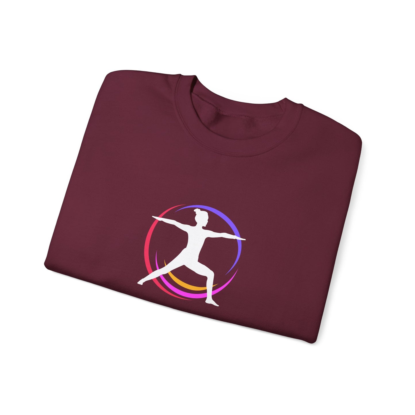 I am a Warrior Too - Yoga Sweatshirt - Unisex Heavy Blend Crewneck - White Logo with Color