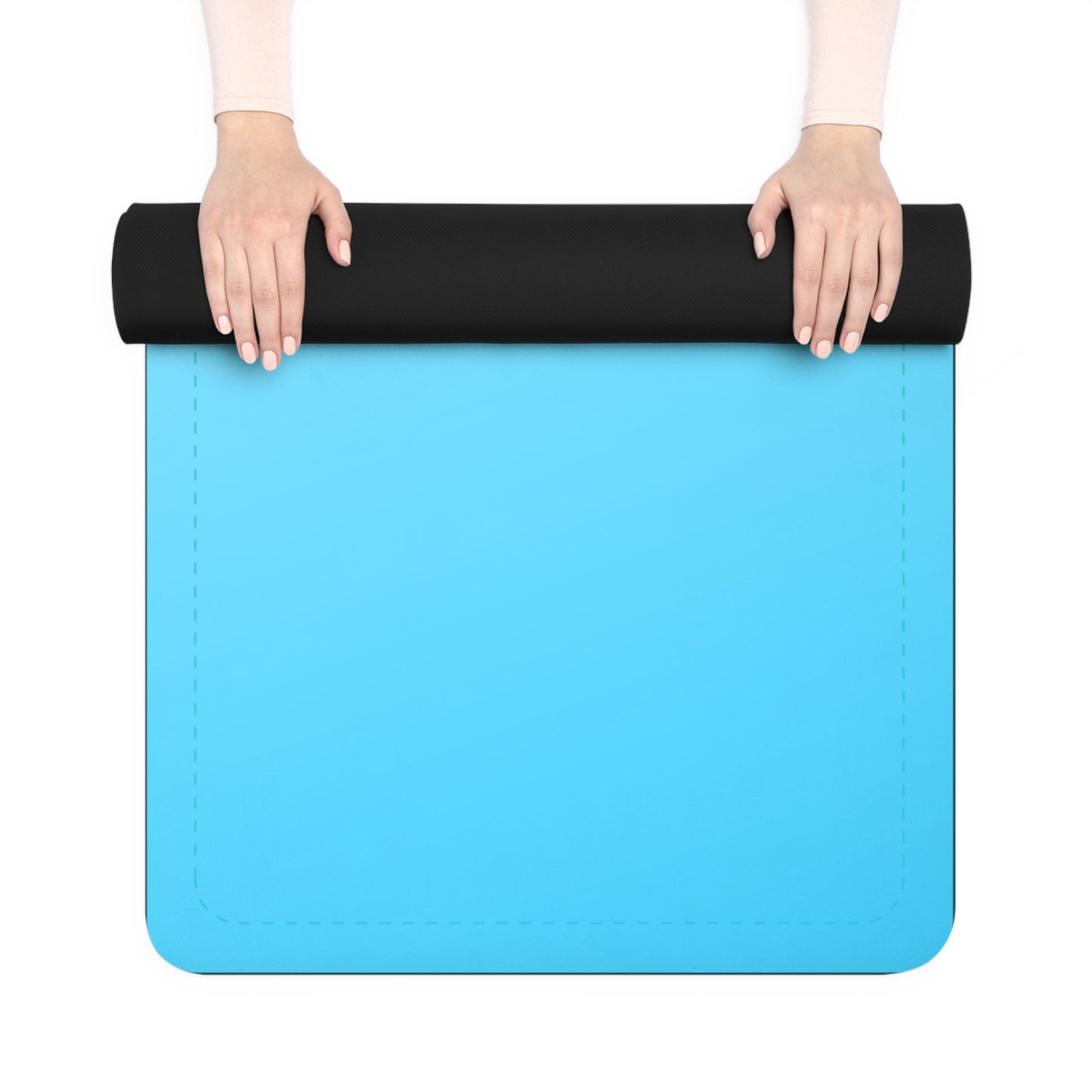 SunMoon Warrior Pose Rubber Yoga Mat