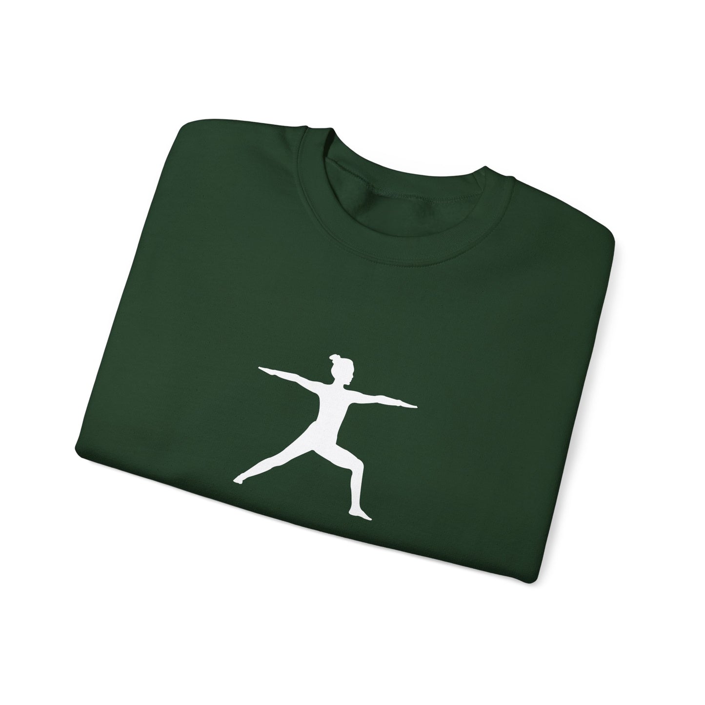 I am a Warrior Too - Yoga Sweatshirt - Unisex Heavy Blend Crewneck - White Logo