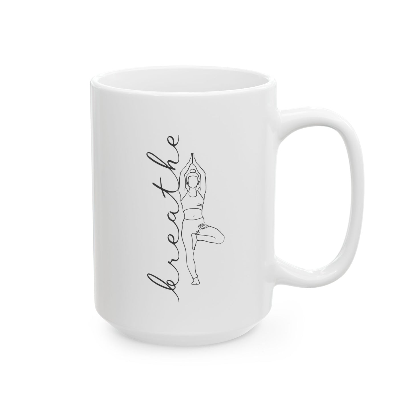 Coffee Mug - "Breathe" - Inspirational Ceramic Mug (15oz)