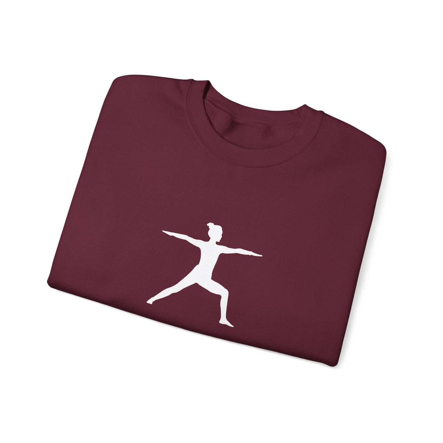 I am a Warrior Too - Yoga Sweatshirt - Unisex Heavy Blend Crewneck - White Logo